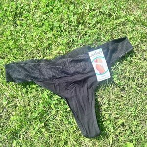 Jockey Black Lace Thong NWT